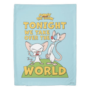 Pinky and the Brain   Take Over The World Duvet Cover