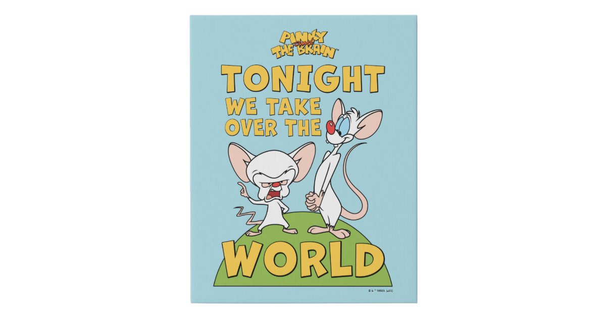 Pinky and the Brain | Take Over The World Faux Canvas Print | Zazzle