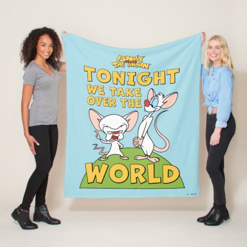 Pinky and the Brain  Take Over The World Fleece Blanket