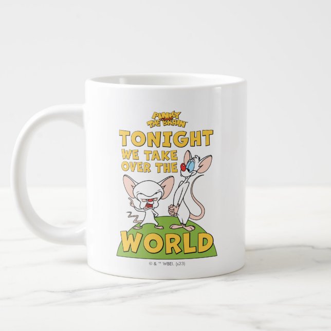 Pinky and the Brain | Take Over The World Giant Coffee Mug (Left)