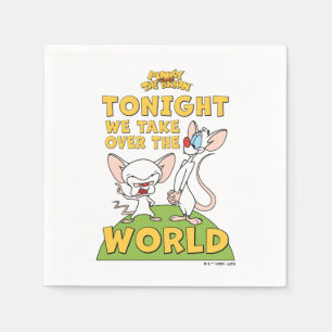 Pinky and the Brain Take Over The World Napkins