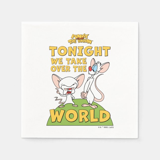 Pinky and the Brain | Take Over The World Napkins (Front)