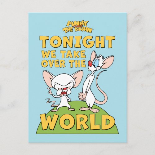 Pinky and the Brain  Take Over The World Postcard