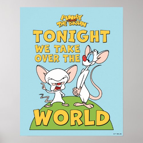 Pinky and the Brain  Take Over The World Poster