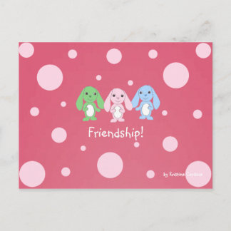 Pinky Bunny & Friends Postcard