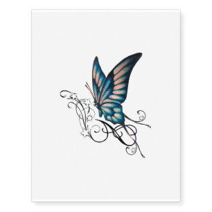 pinky butterfly temporary tattoo
