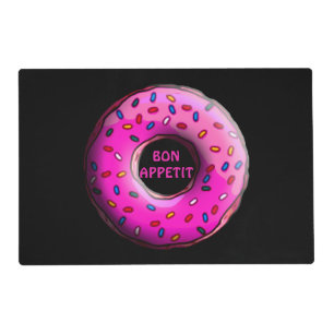 Pinky Donut - colorful sprinkles 1 Placemat