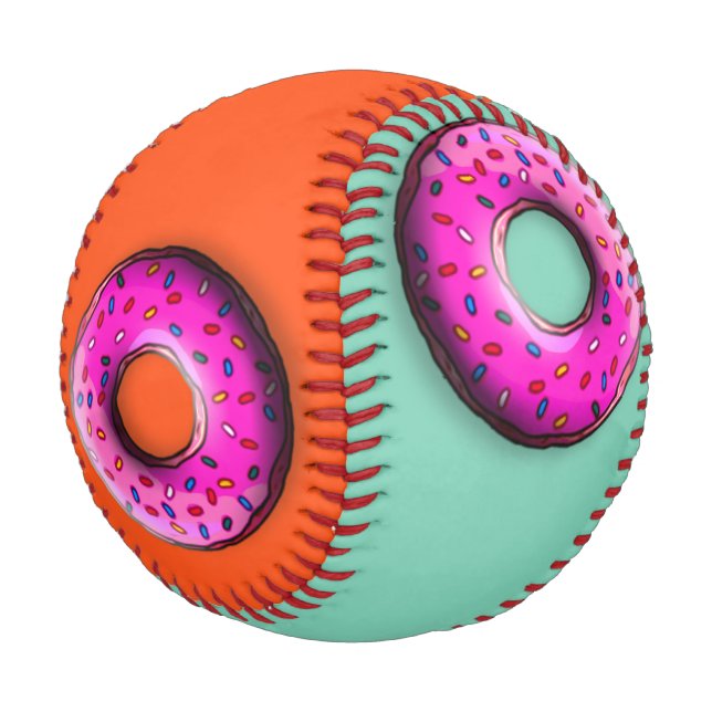 Pinky Donut with colorful sprinkles + your ideas Baseball (Angled)