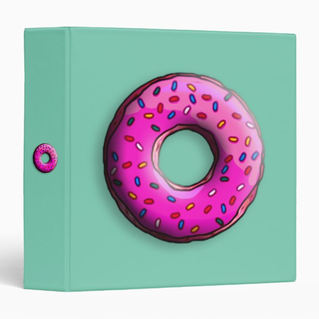Pinky Donut with colorful sprinkles + your ideas Binder (Front/Spine)