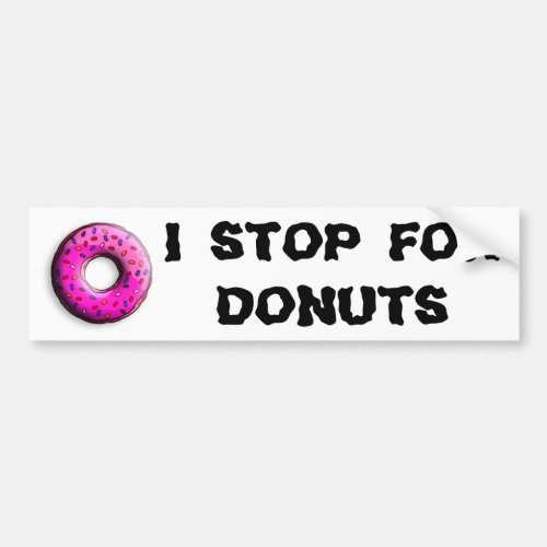 Pinky Donut with colorful sprinkles  your ideas Bumper Sticker