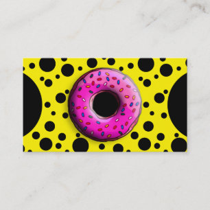 Pinky Donut with colorful sprinkles + your ideas Business Card