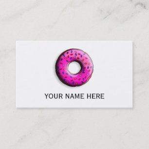 Pinky Donut with colorful sprinkles + your ideas Business Card