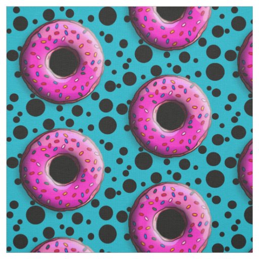 Pinky Donut with colorful sprinkles + your ideas Fabric