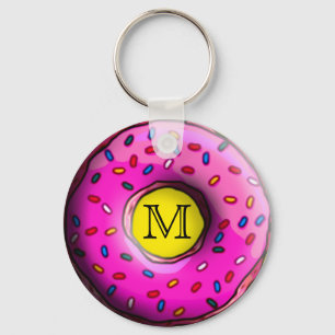 Pinky Donut with colorful sprinkles + your ideas Keychain