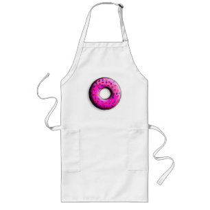 Pinky Donut with colorful sprinkles + your ideas Long Apron