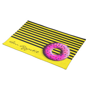 Pinky Donut with colorful sprinkles + your ideas Placemat