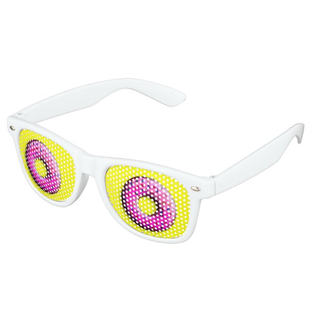 Pinky Donut with colorful sprinkles + your ideas Retro Sunglasses (Angled)