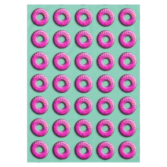Pinky Donut with colorful sprinkles + your ideas Tablecloth (Front)