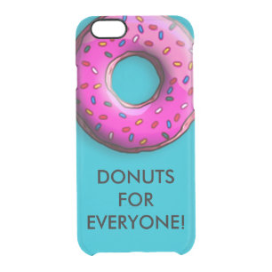 Pinky Donut with colorful sprinkles + your ideas Clear iPhone 6/6S Case
