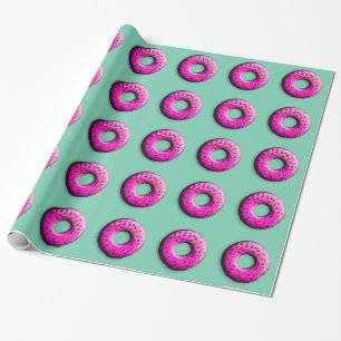 Pinky Donut with colorful sprinkles + your ideas Wrapping Paper