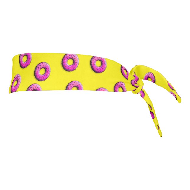 Pinky Donuts seamless pattern + your ideas Tie Headband (Rotate 90)