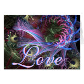 Pinky Fractal LoVe Card (Front Horizontal)