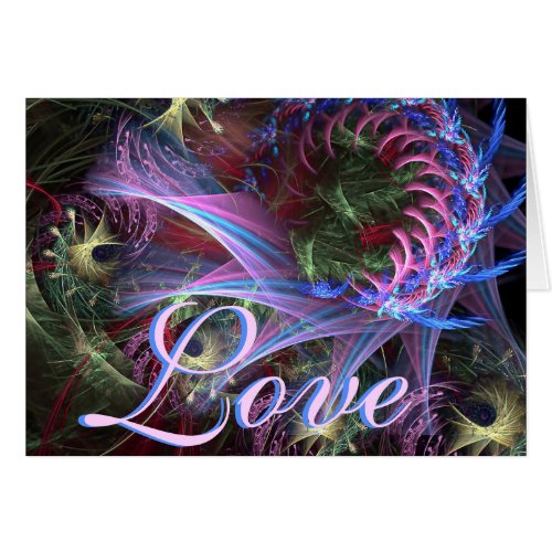 Pinky Fractal LoVe Card