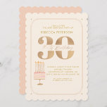 Pinky Gold 30TH Birthday Cake Party  Invitation<br><div class="desc">Pinky Gold 30TH Birthday Cake Party</div>