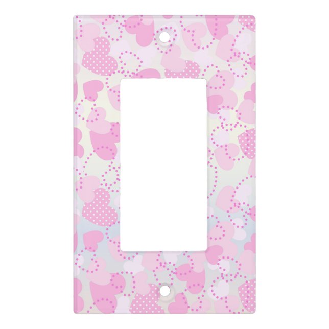 Pinky Hearts Light Switch Cover (Front)