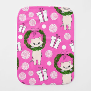 Pinky Kitty Burp Cloth