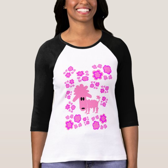 Pinky Poodle Flower Power T-Shirt