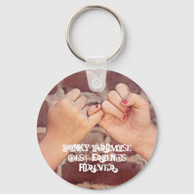 Pinky Promise Best Friends Forever BFFs Gifts name Keychain (Front)