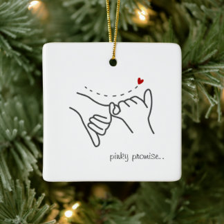 Pinky Promise Ceramic Ornament