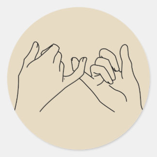 pinky promise classic round sticker