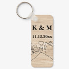 Pinky Promise Custom Couple Monogram and Date Keyc