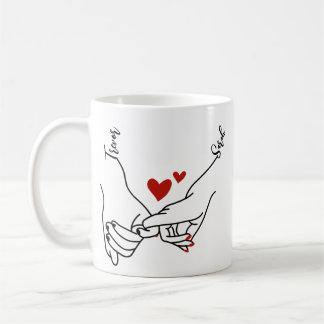 Pinky Promise Holding Hands Lovers Gift Coffee Mug