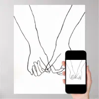 Pinky Promise Line Art 16x20 Poster