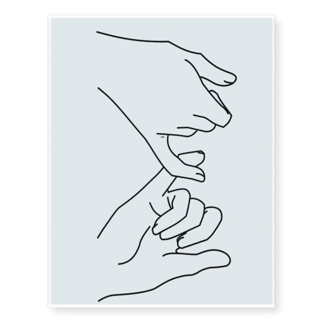 pinky promise temporary tattoos (Front)