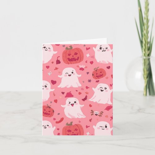 Pinky pumpkin Ghostly Surprise Card