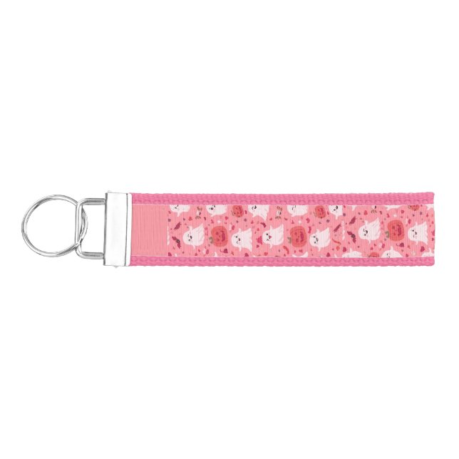 Pinky pumpkin Ghostly Surprise Wrist Keychain (Keys on Left)