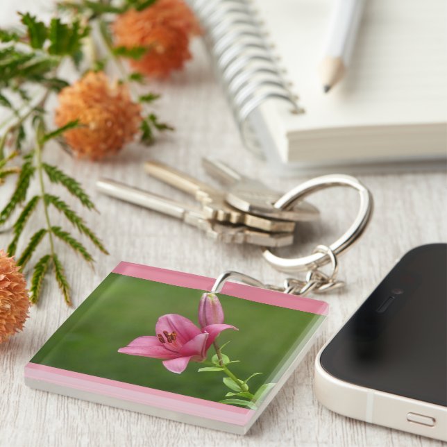 Pinky Rose Keychain (Front Right)