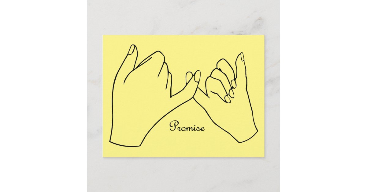Pinky Swear Promise Invitation Postcard | Zazzle