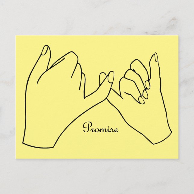 Pinky Swear Promise Postcard (Front)