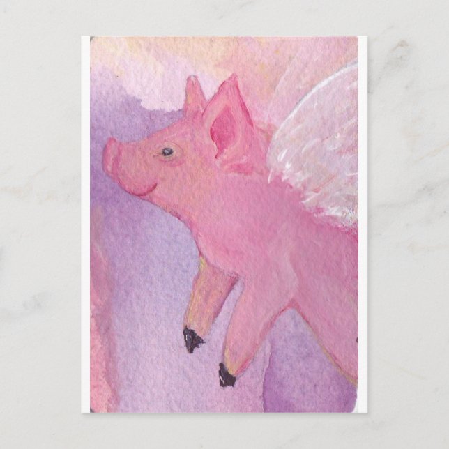 Pinky the Flying Pig - When Pigs Fly Postcard (Front)