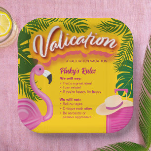 Pinky Validation Vacation Paper Plates