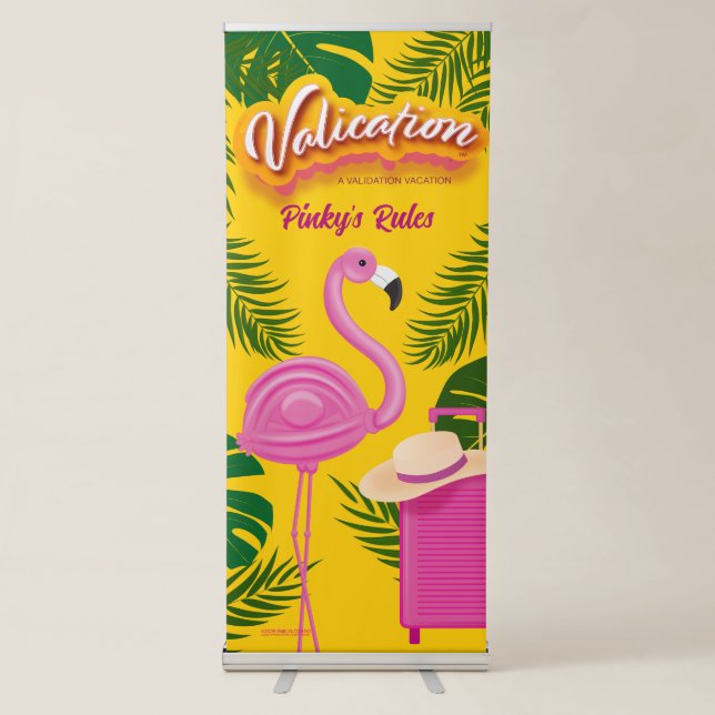 Pinky Validation Vacation Simple  Retractable Banner (Front)