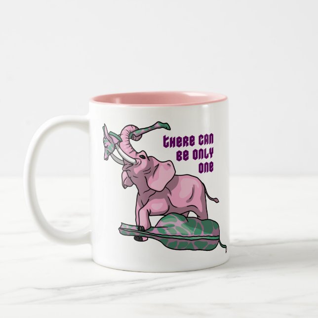 Pinky Wins by TKO Two-Tone Coffee Mug (Left)