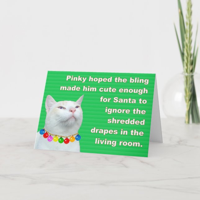 Pinky's Bling Holiday Card (Front)