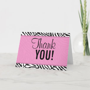 pinkzebra, Thank, YOU! Letterpress Thank You Card
