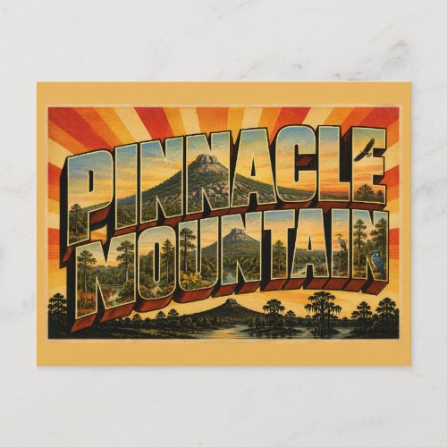 Pinnacle Mountain Arkansas Cone‑Shaped Peak Art Postcard